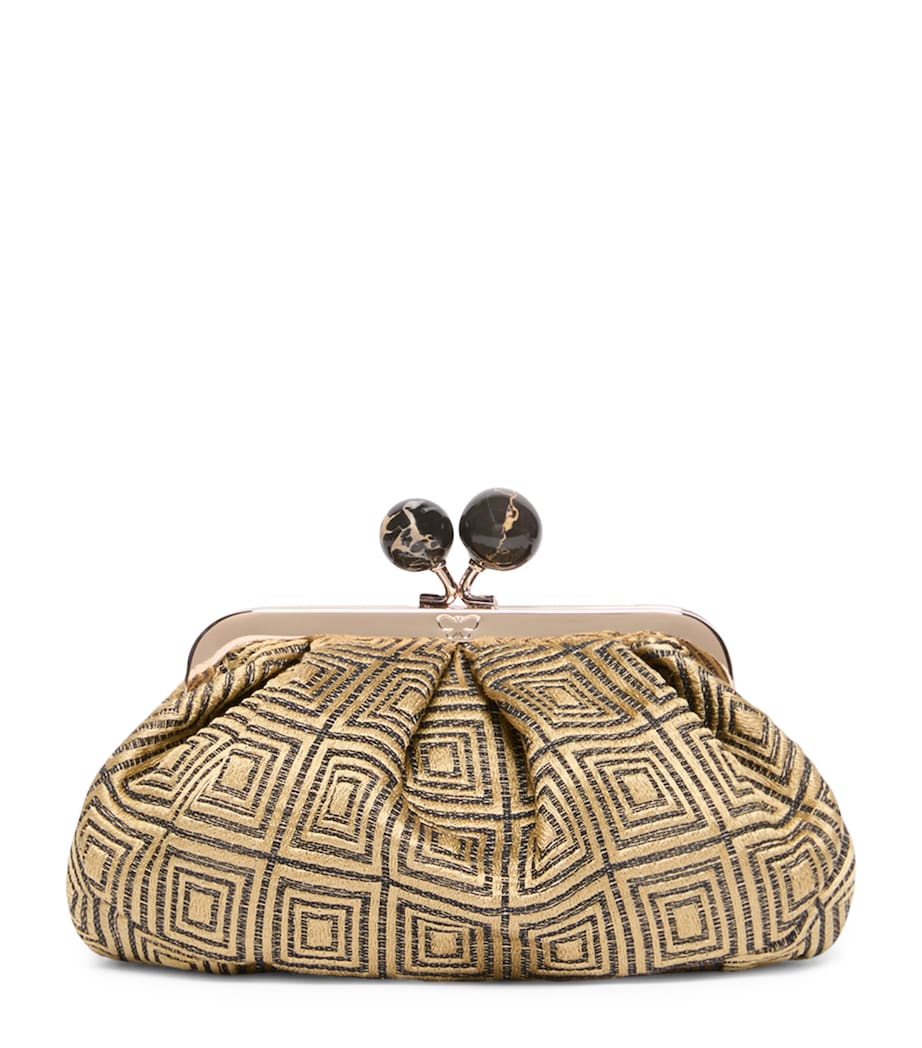 Weekend Max Mara Pasticcino gewebte Jacquard Clutch, importiert aus dem Vereinigten Königreich