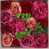 Merci Boutique soap flower bouquet Vintage Rose Square, imported from the UK