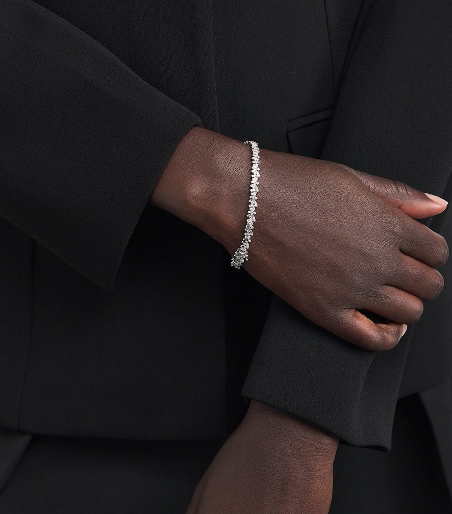 Suzanne Kalan white gold and diamond tennis bracelet - British product