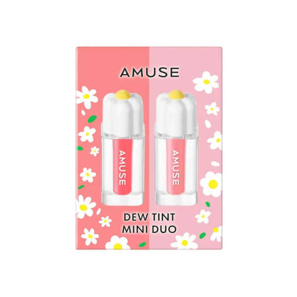 Amuse Dew Tint Mini Duo warm tone lip tint duo (British brand)