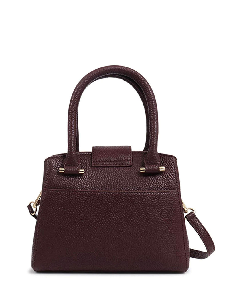 Jones Bootmaker Burgundy Red Whimsy Leather Top Handle Tote Bag
