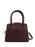Jones Bootmaker Burgundy Red Whimsy Leather Top Handle Tote Bag