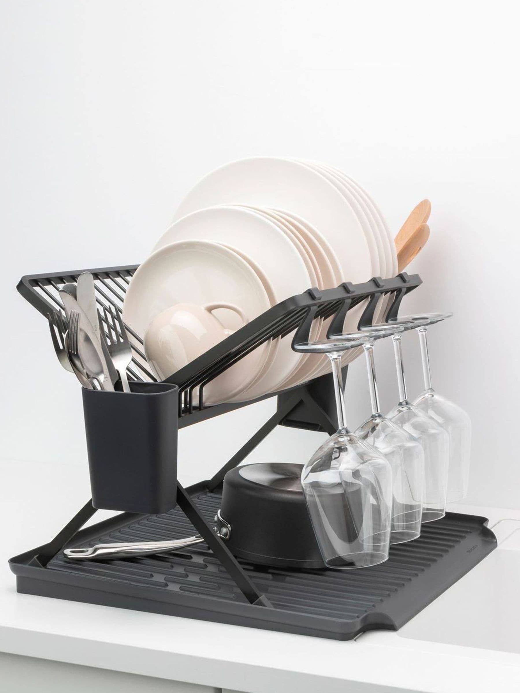 Brabantia Grey Foldable Dish Rack Large - British product