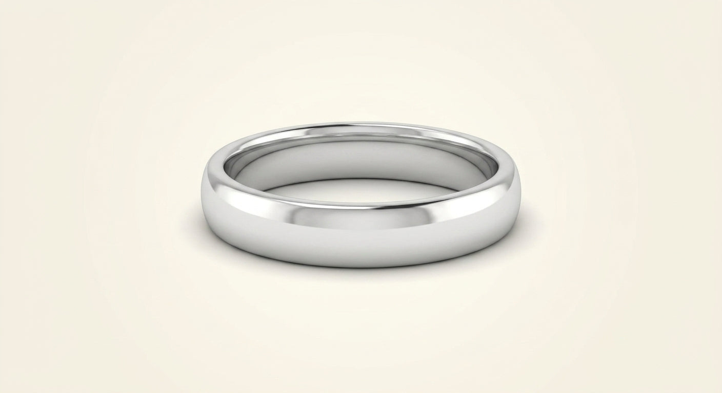 Cartier C de Cartier platinum ring 4mm, imported from the UK