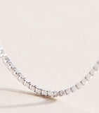 Astrid & Miyu sterling silver box chain necklace 40cm - British product