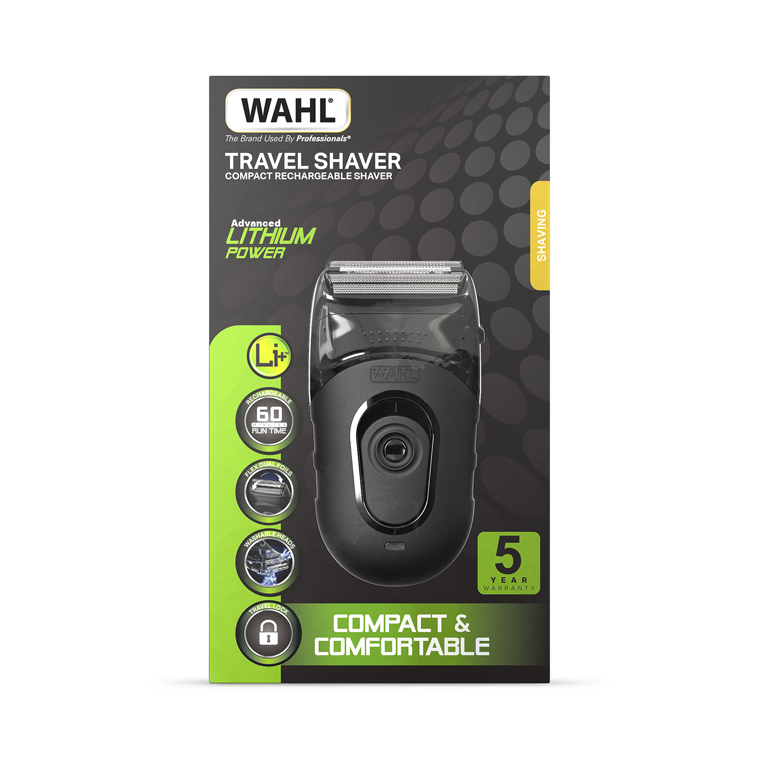 Wahl compact travel lithium shaver (British brand)