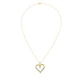 Revere diamond heart pendant necklace 9ct gold plated, imported from the UK