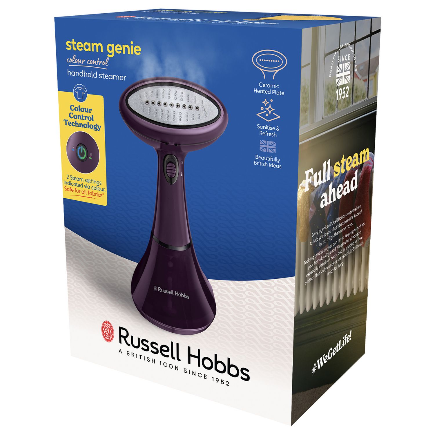 Russell Hobbs colour control handheld garment steamer 27410 - British product