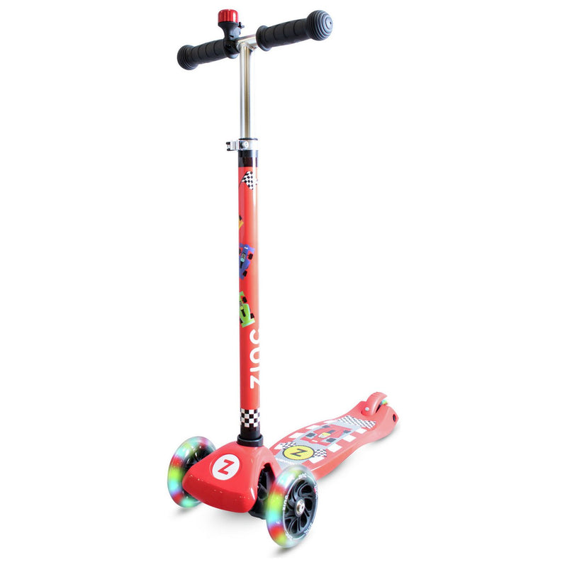 Zinc Light Up Racecar scooter red - British product