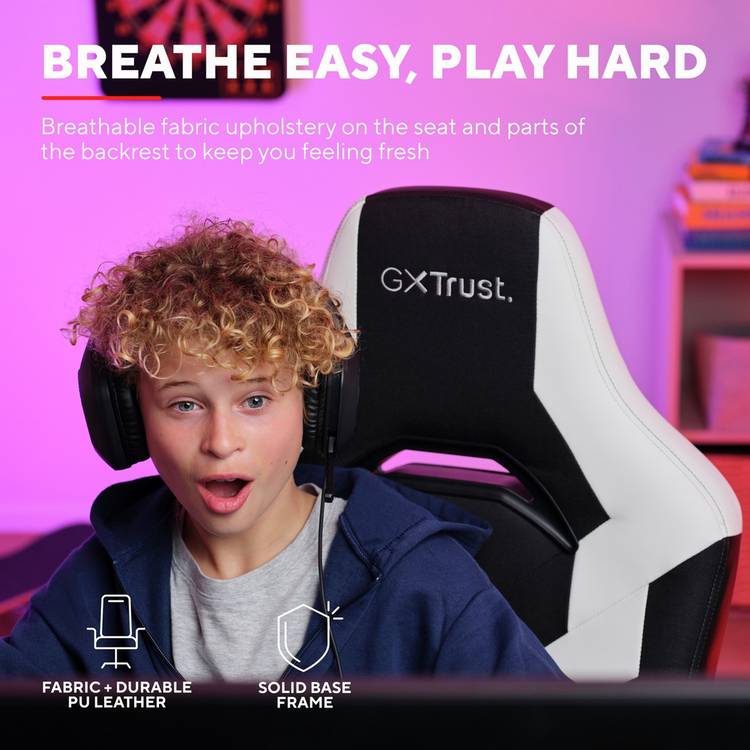 GXTrust GXT703 Riye gaming chair white (British brand)