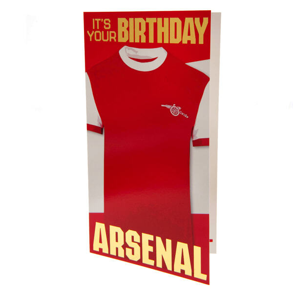 Arsenal FC Retro Birthday Card (22cm x 12cm) GOODS Superdrug   