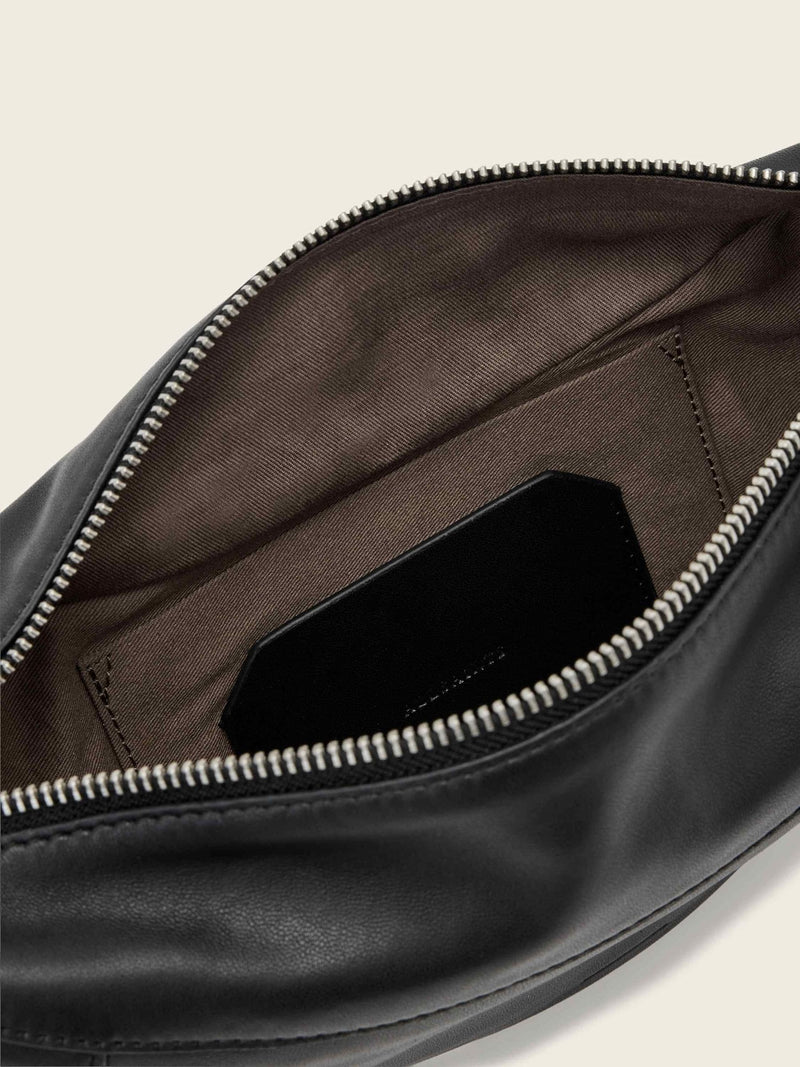 AllSaints Black Luna leather cross-body bag, UK version