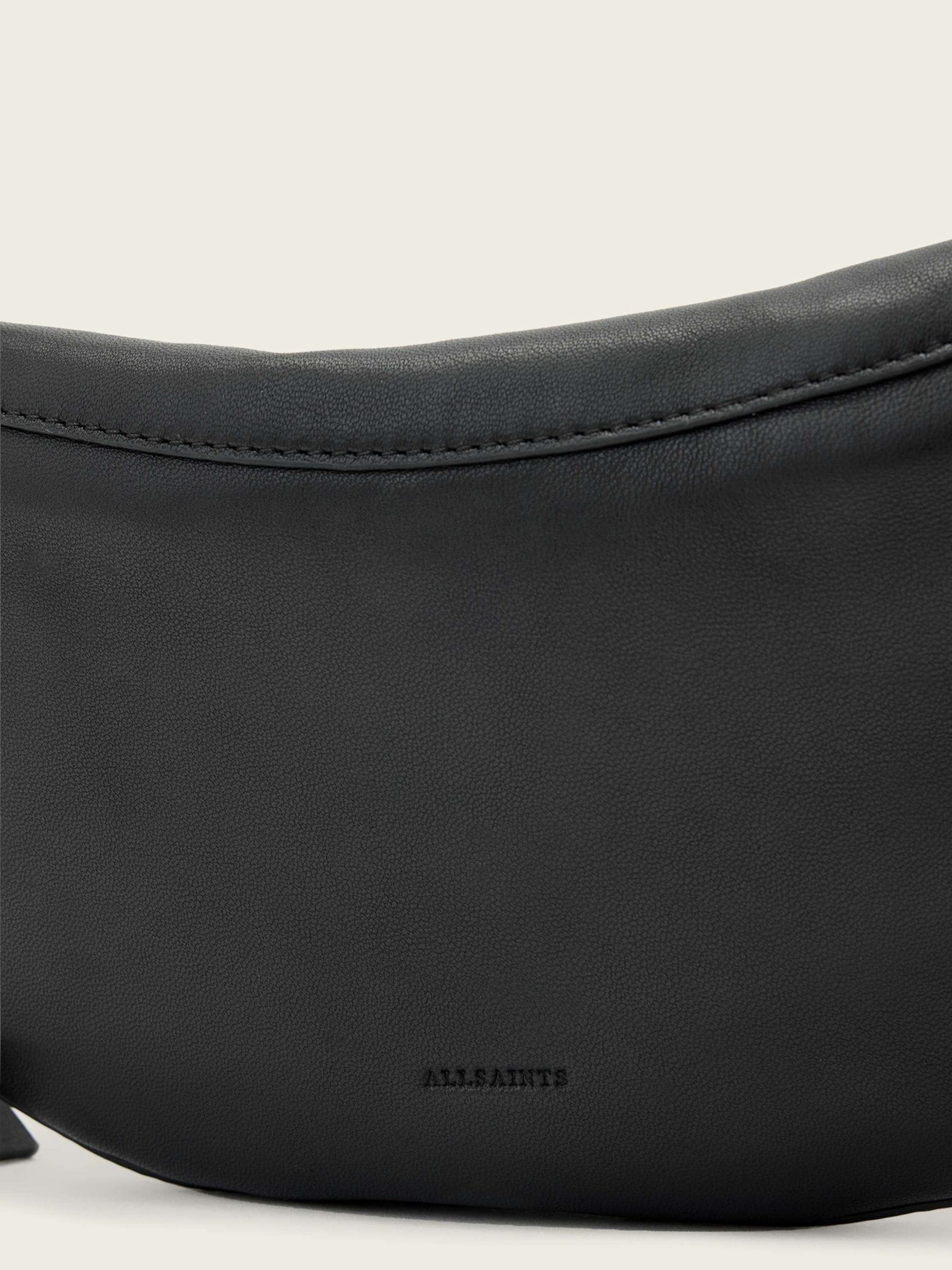 AllSaints Black Luna leather cross-body bag, UK version