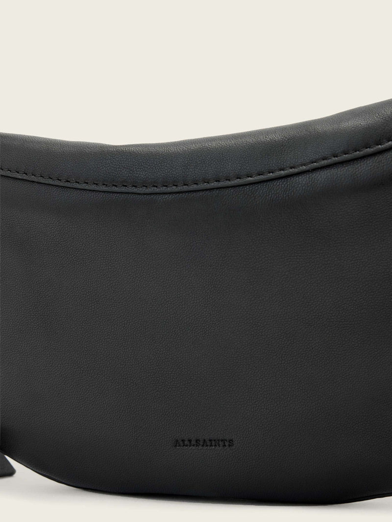 AllSaints Black Luna leather cross-body bag, UK version