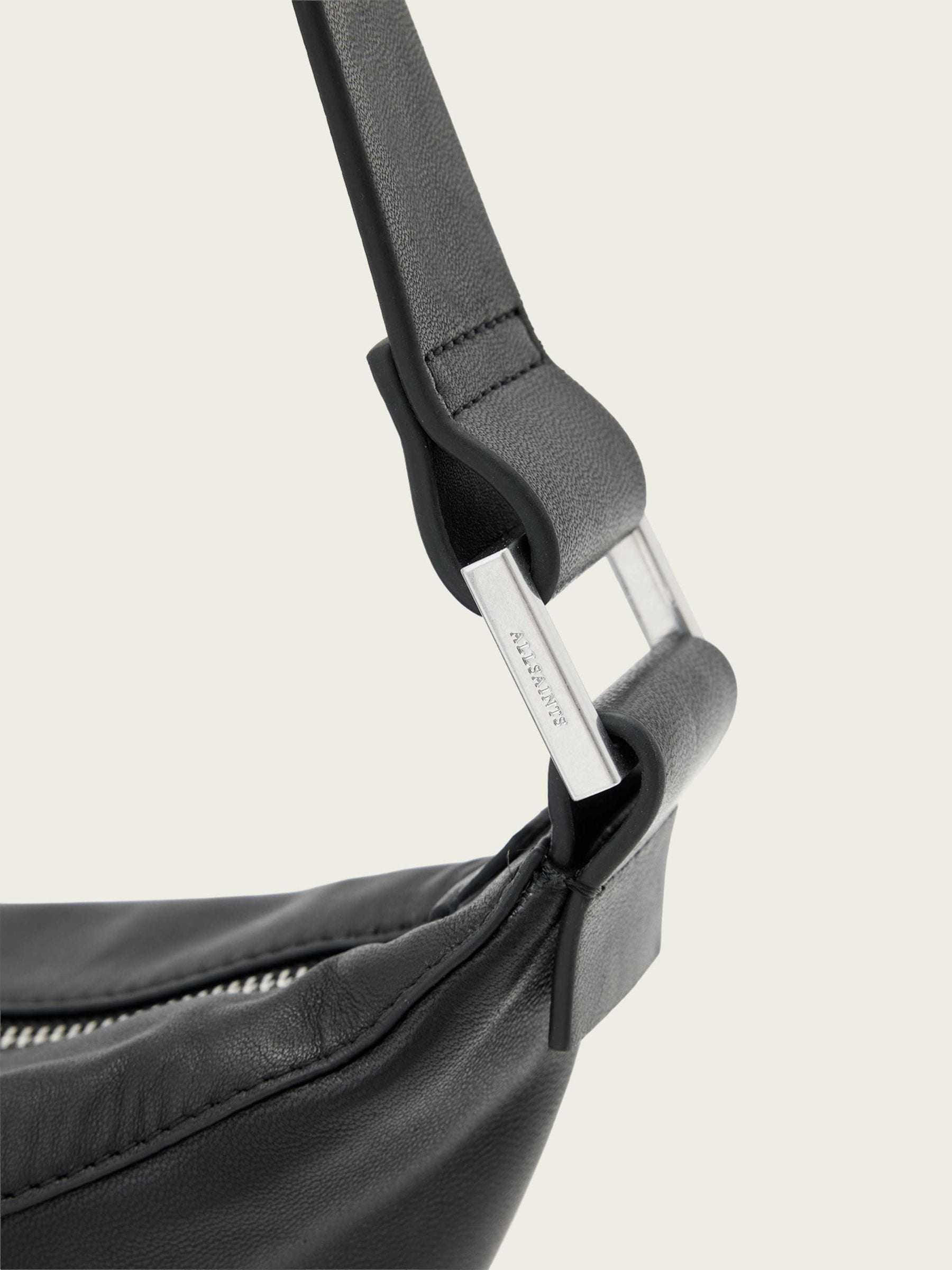AllSaints Black Luna leather cross-body bag, UK version