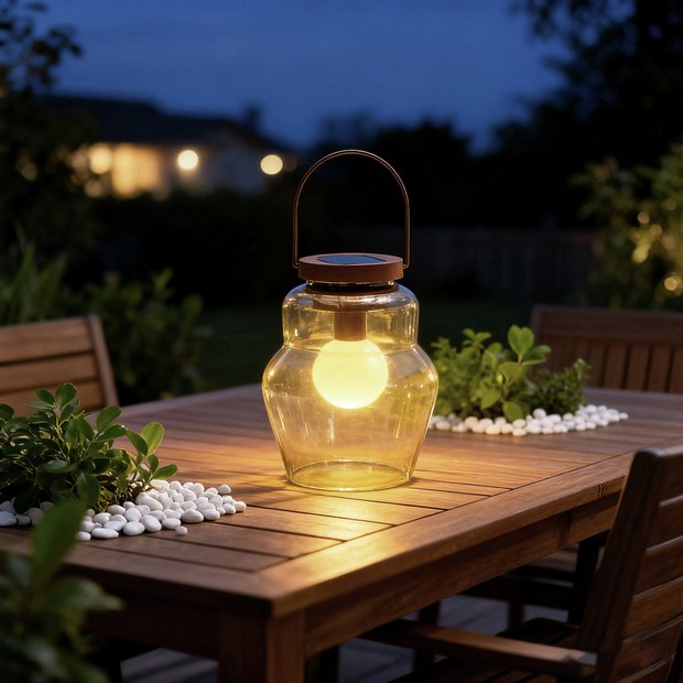 Habitat solar hanging light smoked glass pack of 2 (British brand)