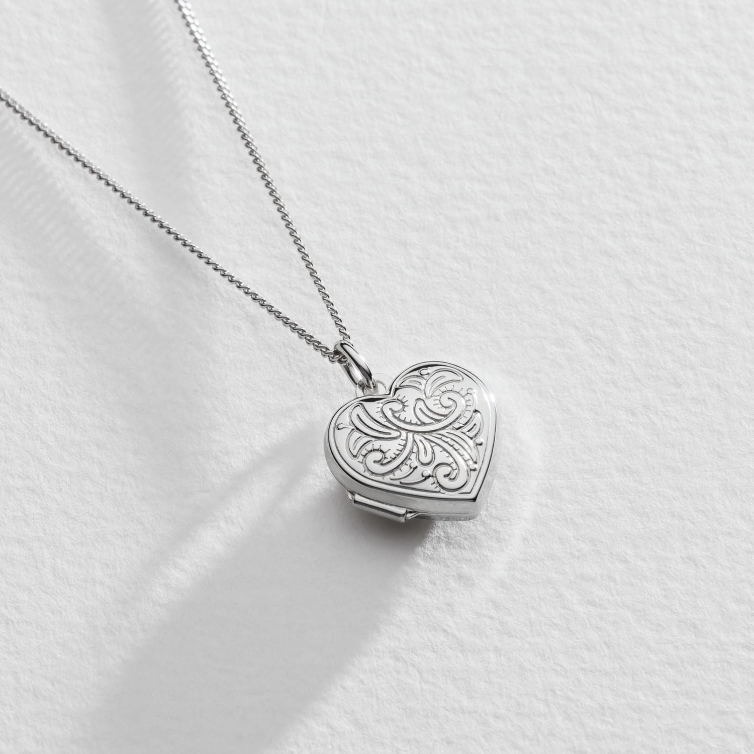 Moon & Back sterling silver heart locket, UK version
