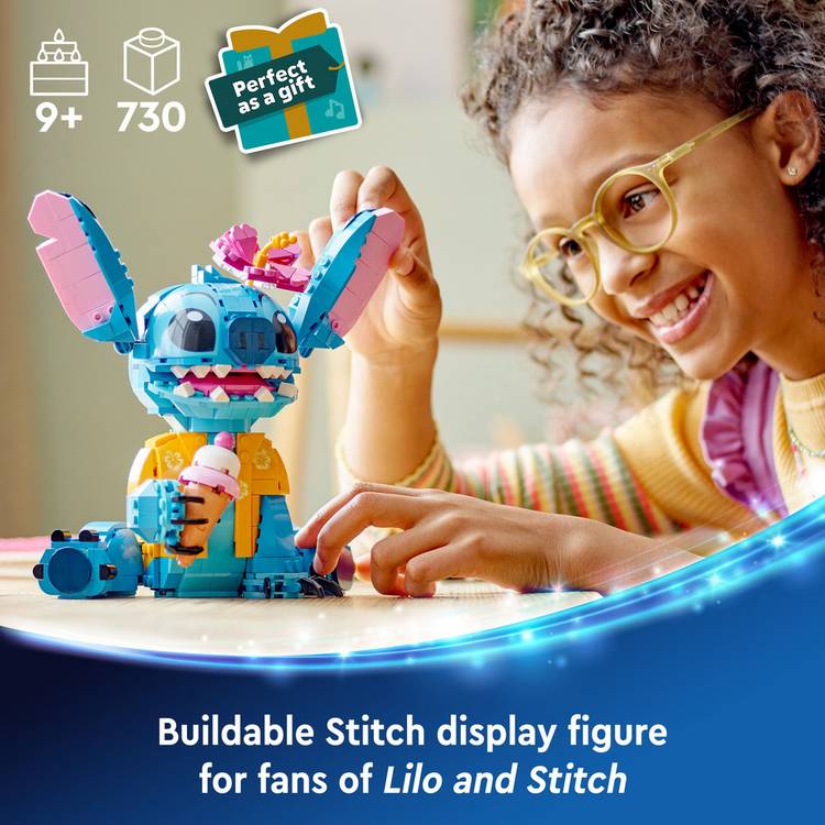 LEGO Disney Stitch buildable toy, imported from the UK