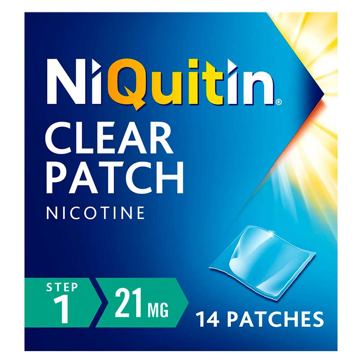 NiQuitin Clear Patch 21mg -  14 Patches - Step 1 GOODS Boots   