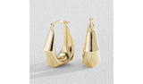 Revere 9ct yellow gold creole earrings, UK version