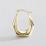 Revere 9ct yellow gold creole earrings, UK version