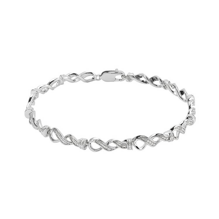 Revere diamond infinity bracelet 0.05ct - British product