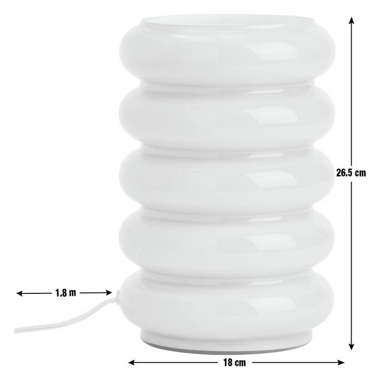 Habitat ribbed glass table lamp yellow (British brand)
