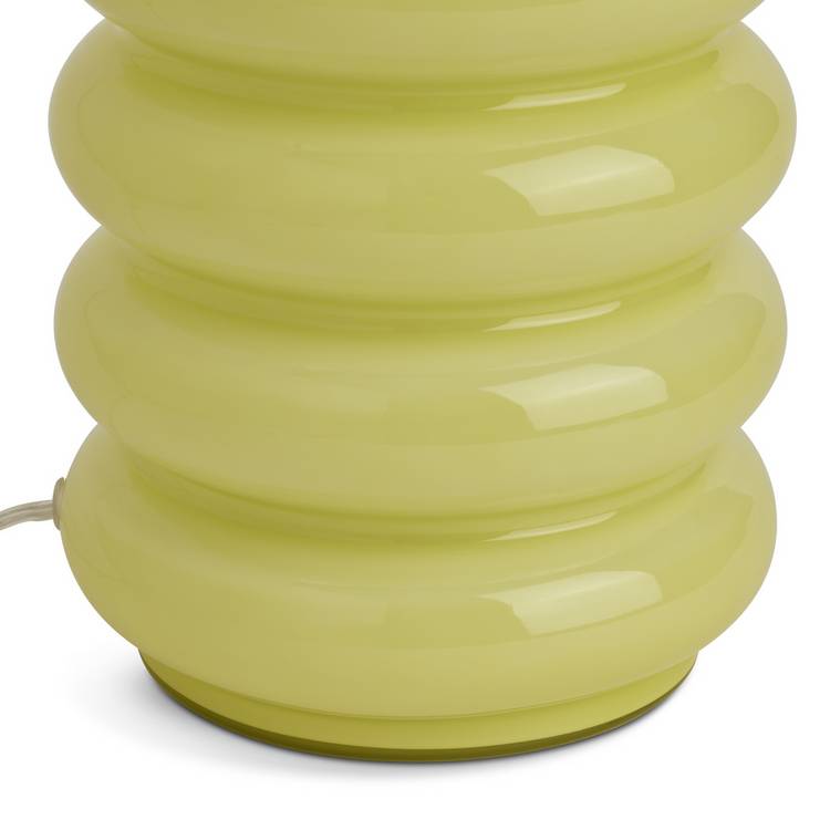 Habitat ribbed glass table lamp yellow (British brand)