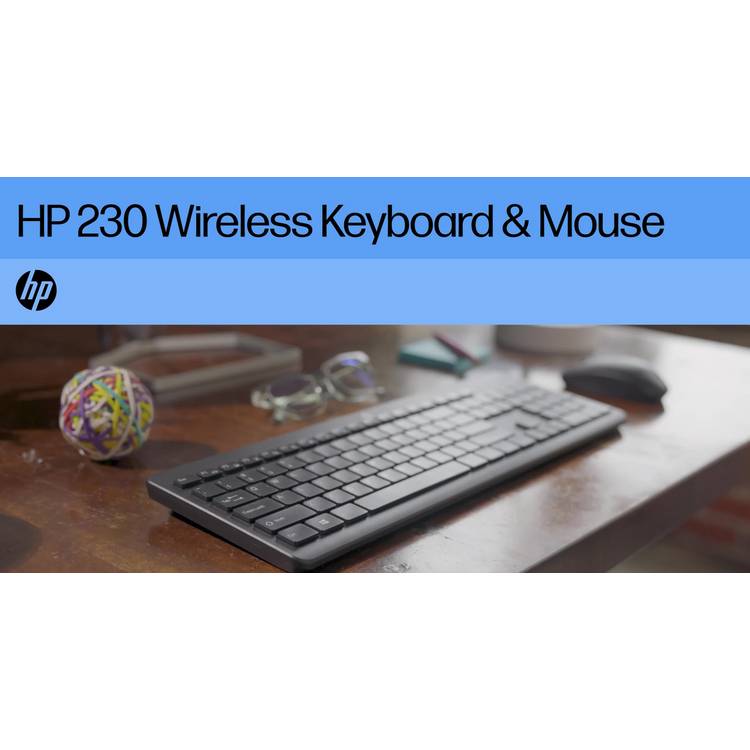 HP 230 wireless keyboard and mouse set, UK version