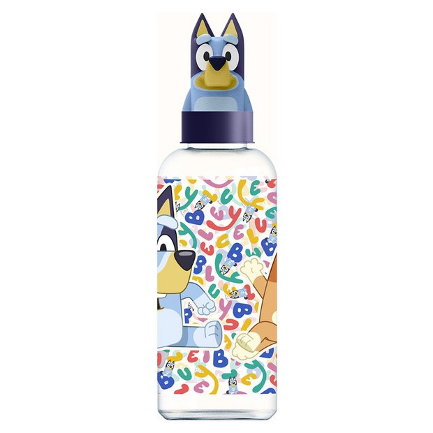 Bluey water bottle 3D head blue sipper 560ml (British brand)