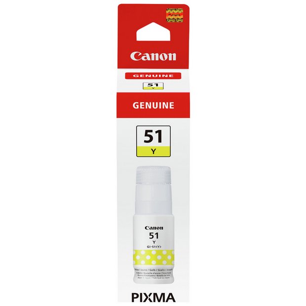Canon GI-51 yellow ink bottle 70ml, imported from the UK