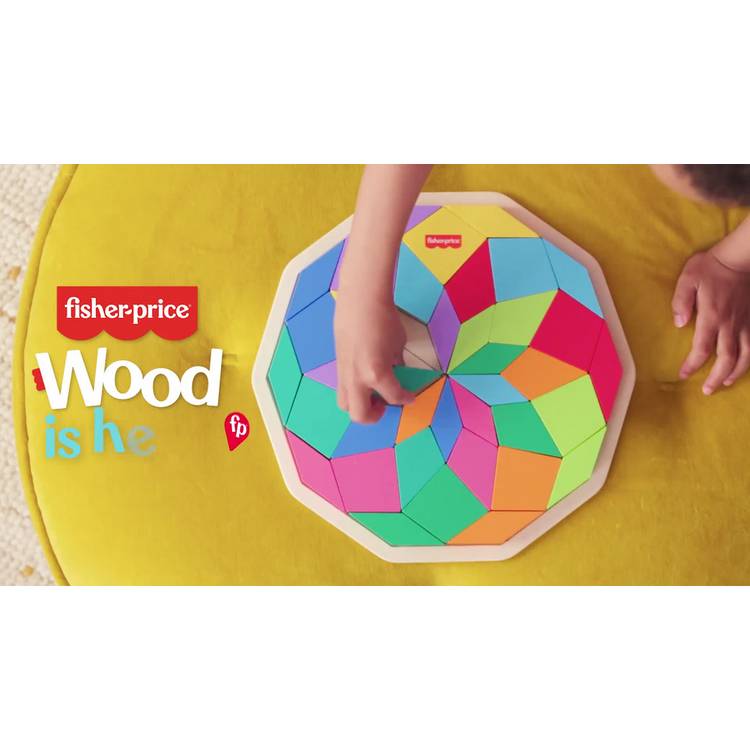 Fisher-Price wooden stack and sort animals toy 10 piece - British product