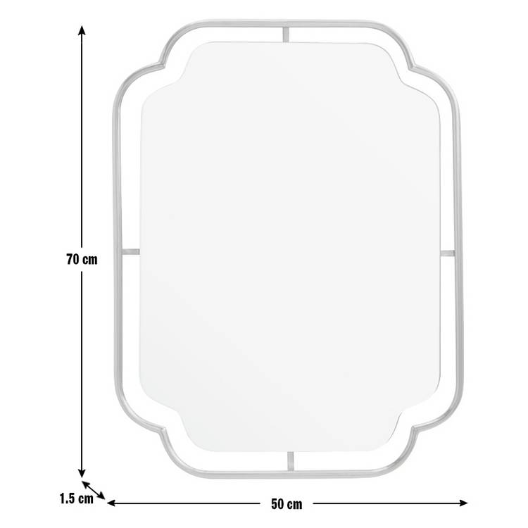 Habitat gold art deco wavy wall mirror 85x65cm, imported from the UK