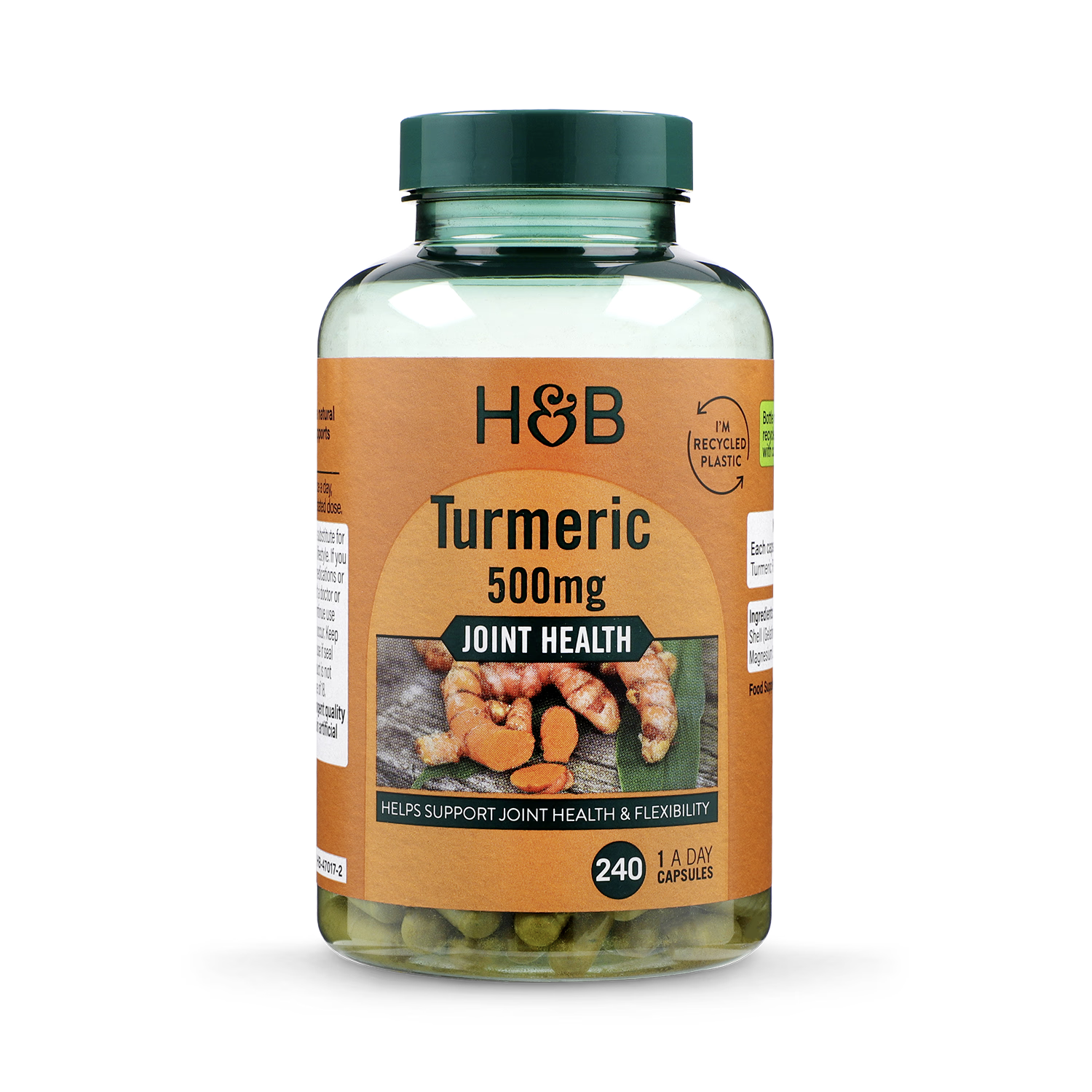 Holland & Barrett turmeric capsules 500mg 240 count, UK version