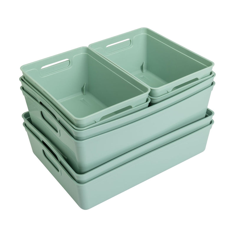 Argos Home sage mixed storage boxes 8-piece - British product