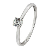 Revere 9ct White Gold Cubic Zirconia Engagement Ring - K