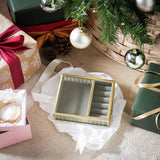 Habitat ribbed glass jewellery box with golden frame, UK version