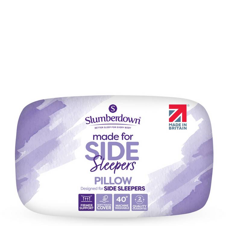 Slumberdown firm support side sleeper pillow 74x48cm, UK version
