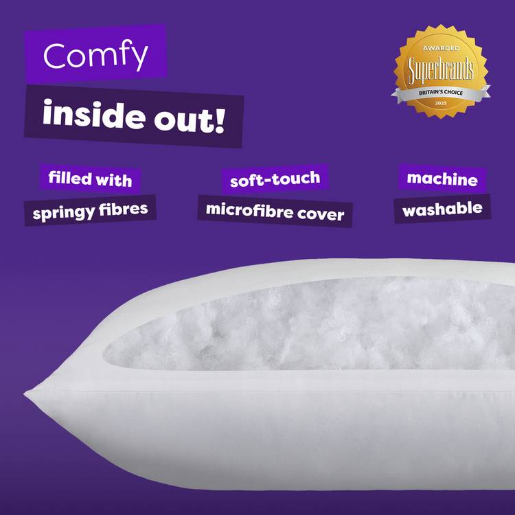Slumberdown firm support side sleeper pillow 74x48cm, UK version