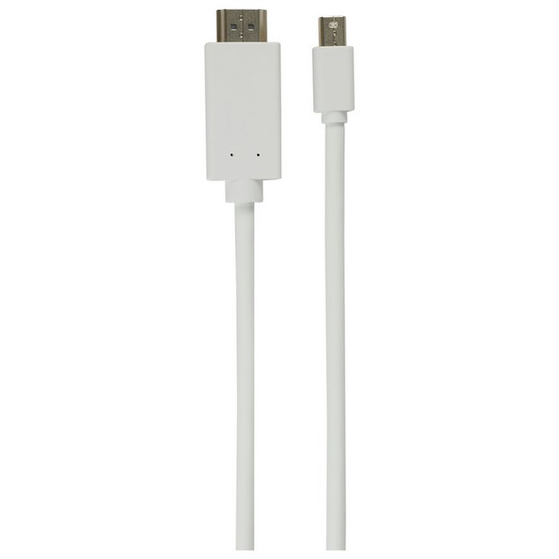 Mini DisplayPort to HDMI Cable in white, 3m length, UK version