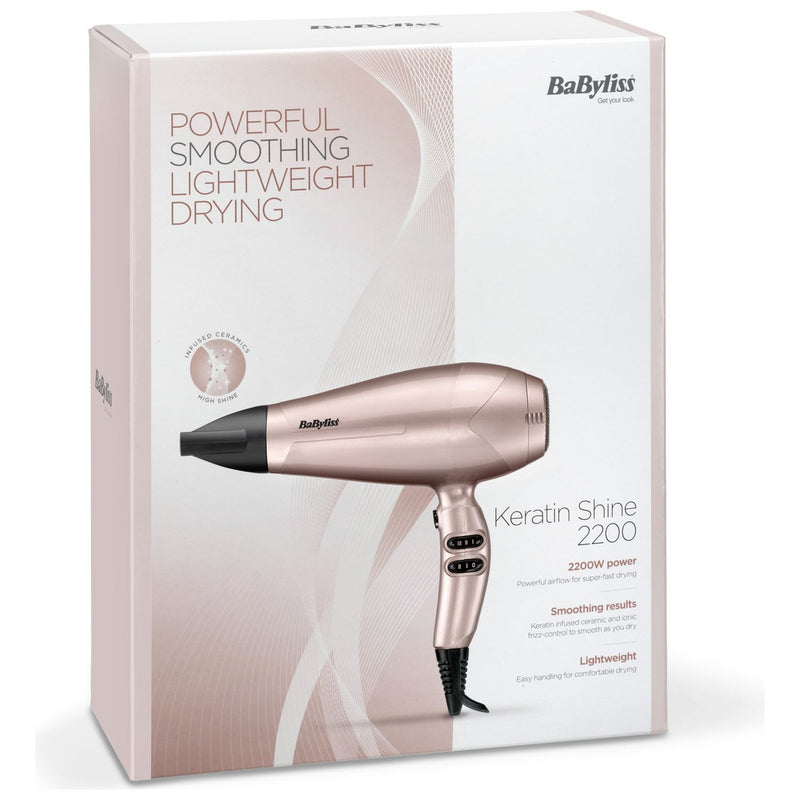 BaByliss Keratin Shine 2200 watts hair dryer, UK version