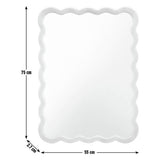 Habitat solid ash wavy wall mirror 75x55cm, imported from the UK
