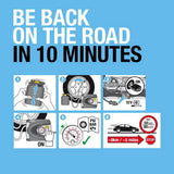 Ring Automotive car tyre repair kit with air compressor - British product