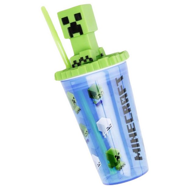 Hox Minecraft 3D Creeper travel tumbler blue green 450ml, UK version