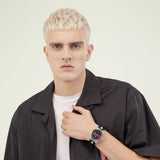 HUGO Grail sports watch with black silicone strap (British brand)