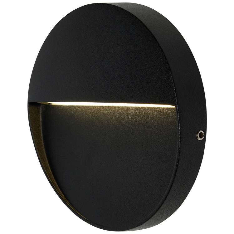 Zink BRIA IP54 black round outdoor guide light, imported from the UK