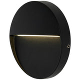 Zink BRIA IP54 black round outdoor guide light, imported from the UK
