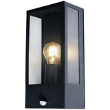 Zink black outdoor wall box lantern, imported from the UK