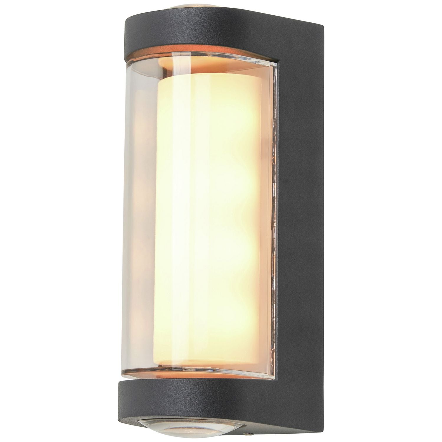 Zink CURV anthracite LED outdoor wall light with IP54, imported from the UK