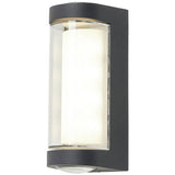Zink CURV anthracite LED outdoor wall light with IP54, imported from the UK
